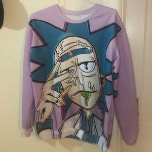 Rick and morty trippy sweatshirt